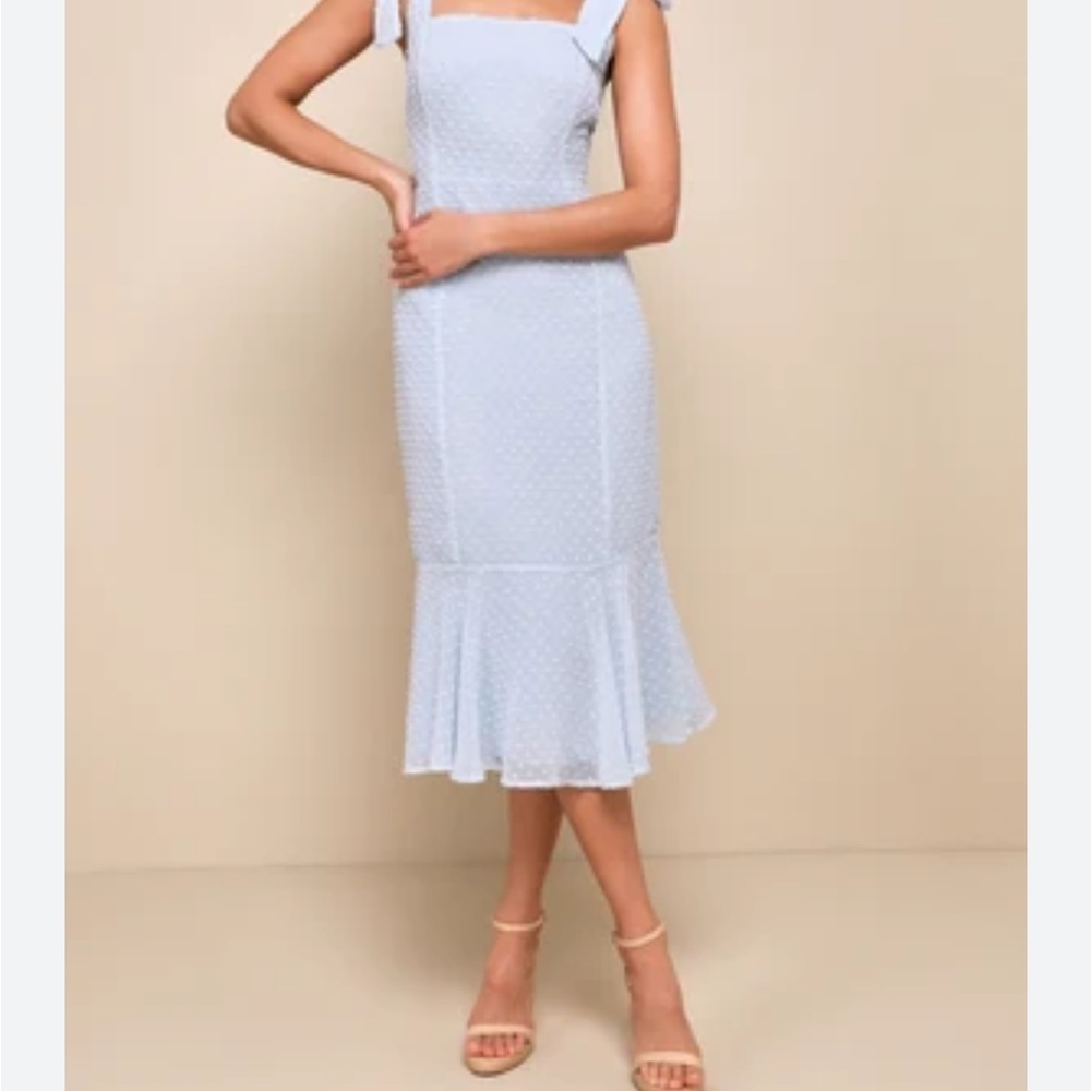 Lulu's Blue Sheath Midi Dress